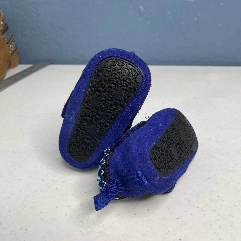 UGG Baby Tasman Beanie moccasins suede leather Slipper/navel blue size 02/03